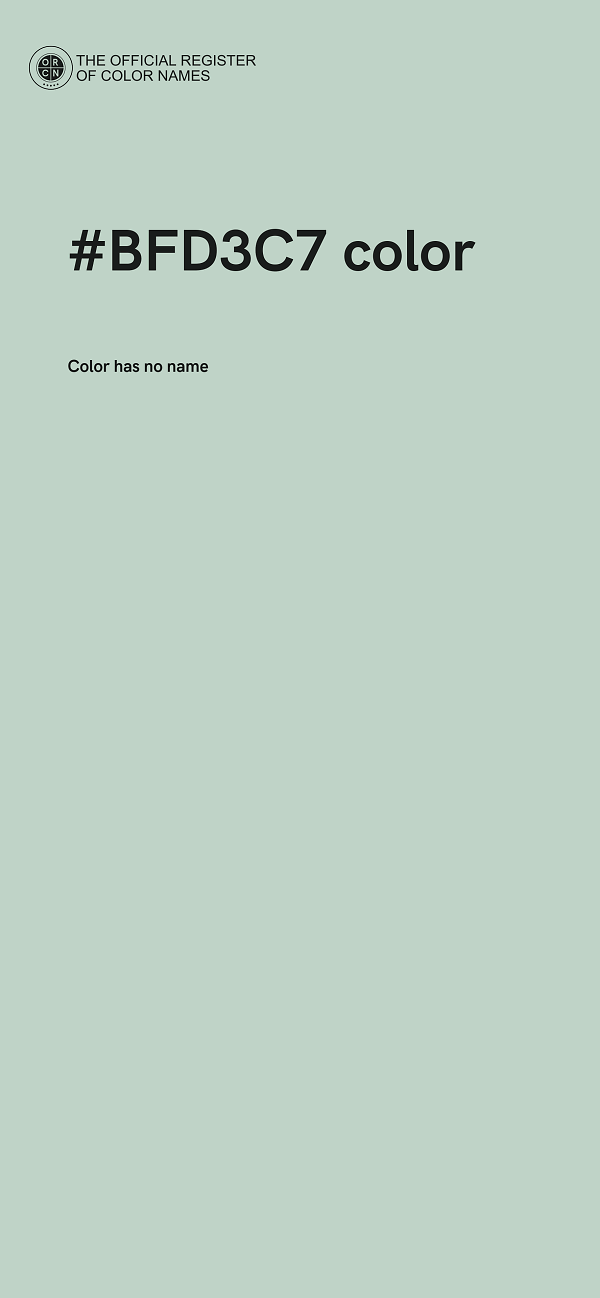 #BFD3C7 color image
