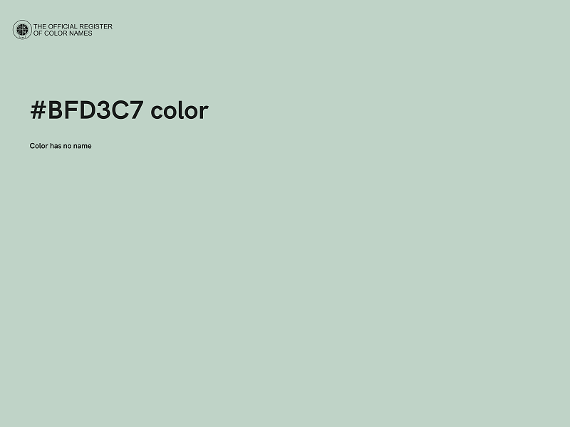 #BFD3C7 color image