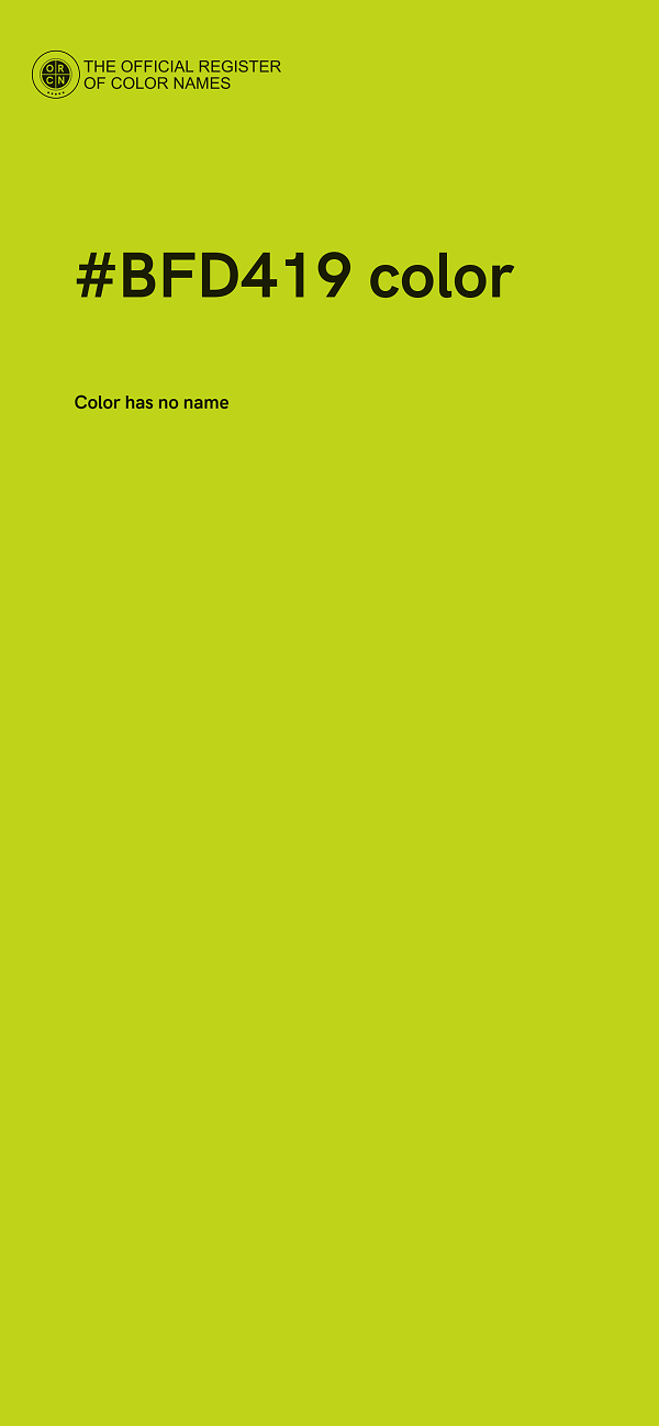 #BFD419 color image