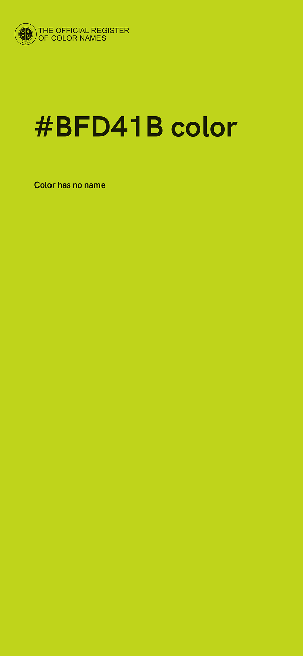 #BFD41B color image