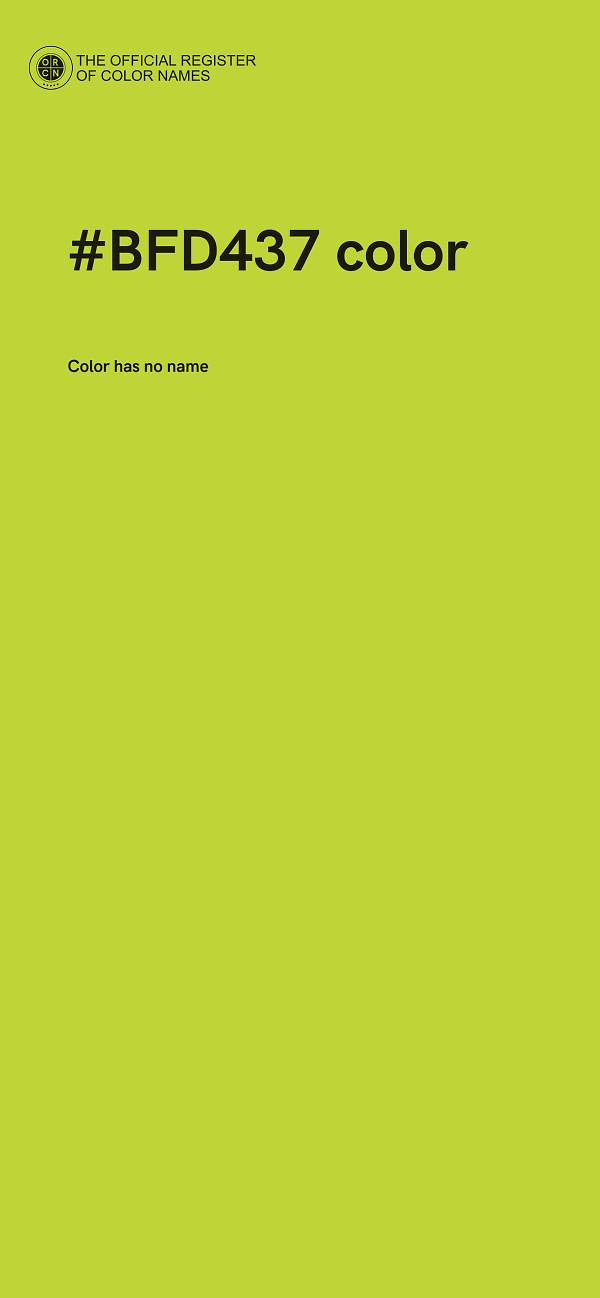 #BFD437 color image