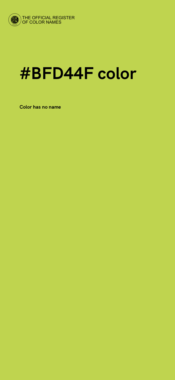 #BFD44F color image