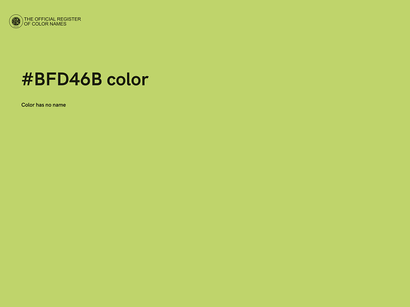 #BFD46B color image