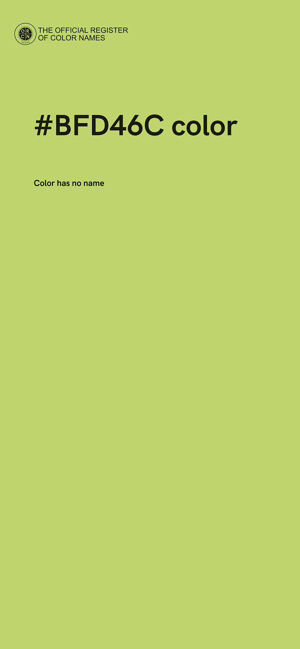 #BFD46C color image