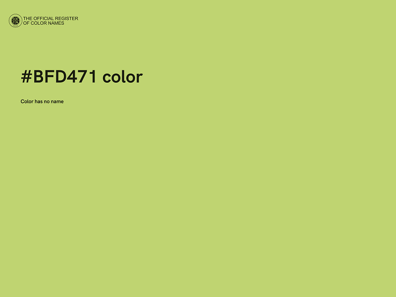 #BFD471 color image