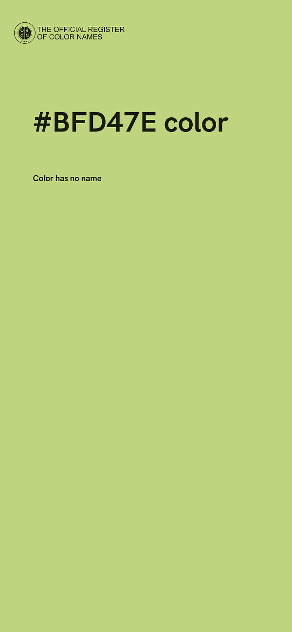 #BFD47E color image
