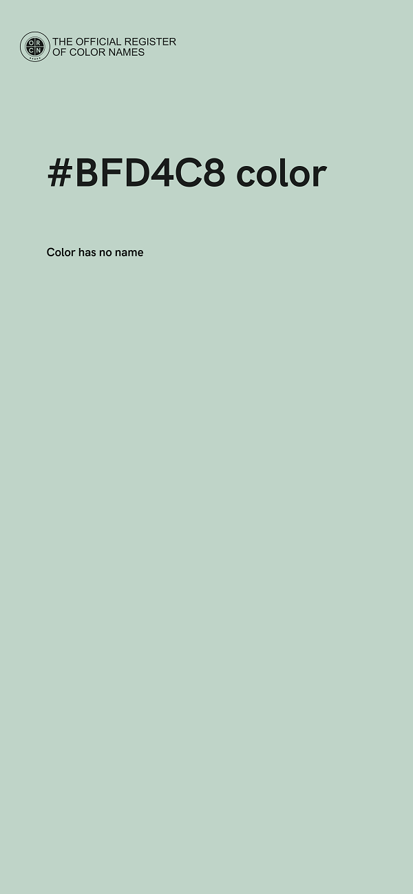 #BFD4C8 color image