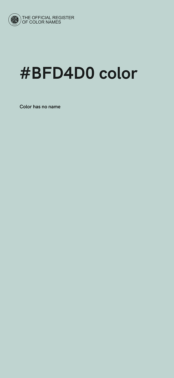 #BFD4D0 color image