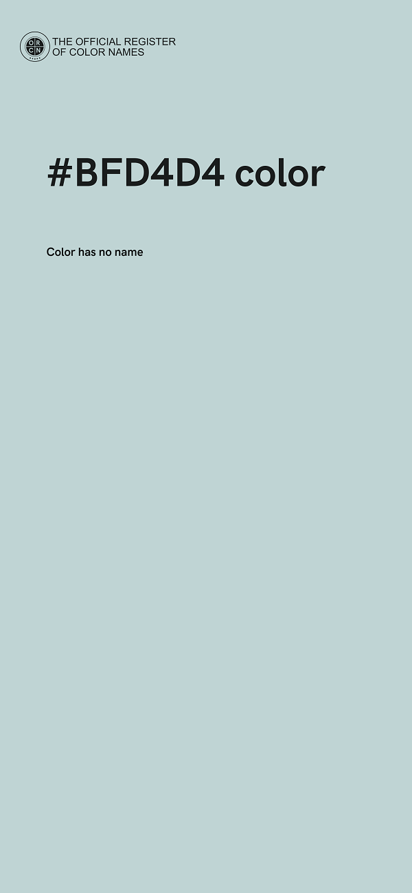 #BFD4D4 color image