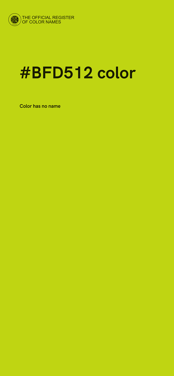 #BFD512 color image