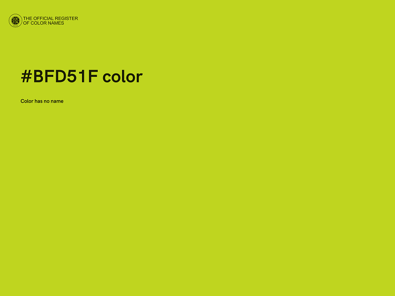 #BFD51F color image