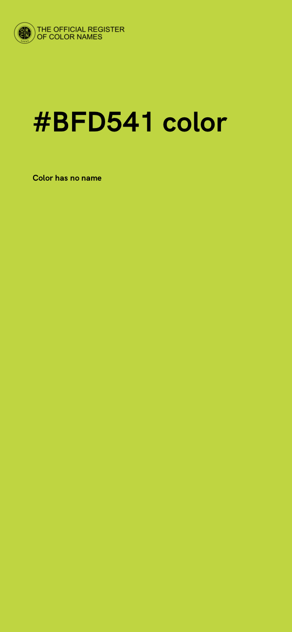 #BFD541 color image