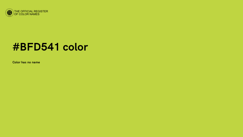 #BFD541 color image