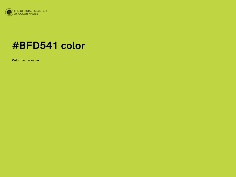 #BFD541 color image