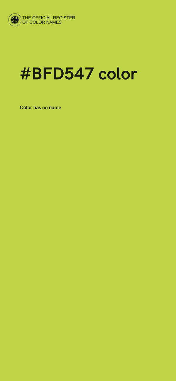 #BFD547 color image