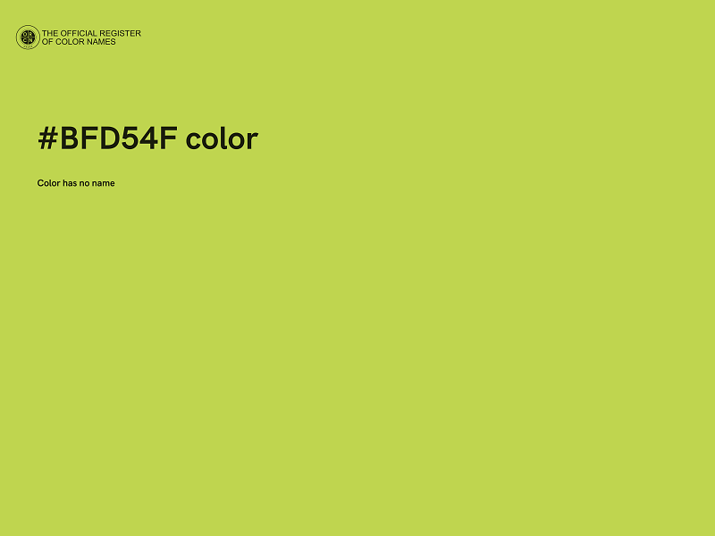 #BFD54F color image