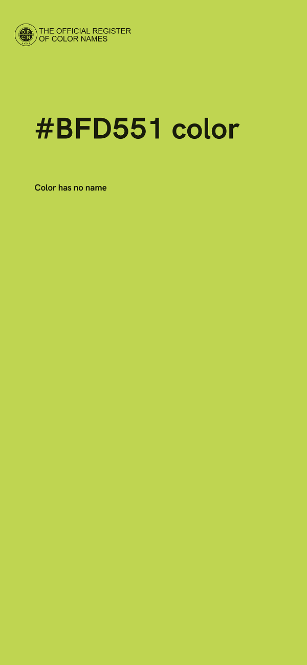 #BFD551 color image