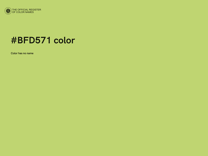 #BFD571 color image