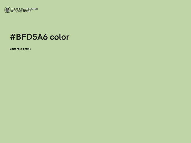 #BFD5A6 color image