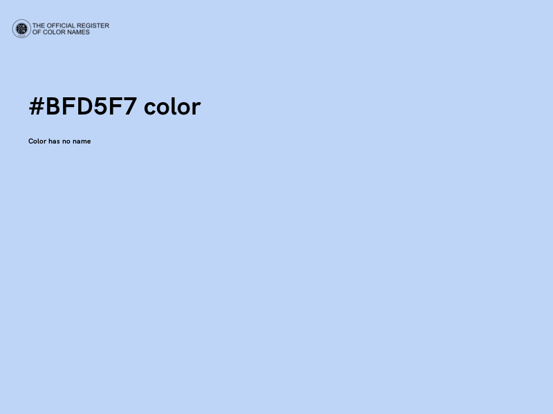#BFD5F7 color image