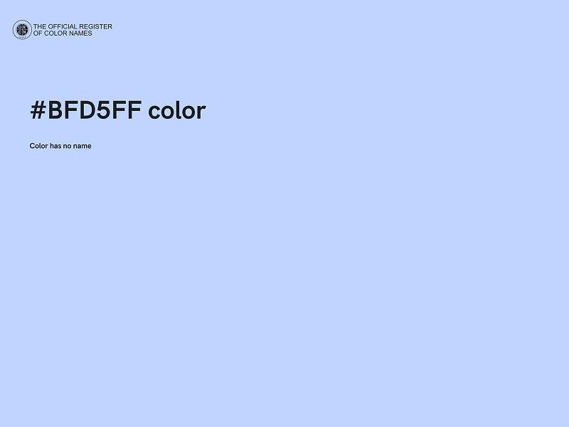 #BFD5FF color image