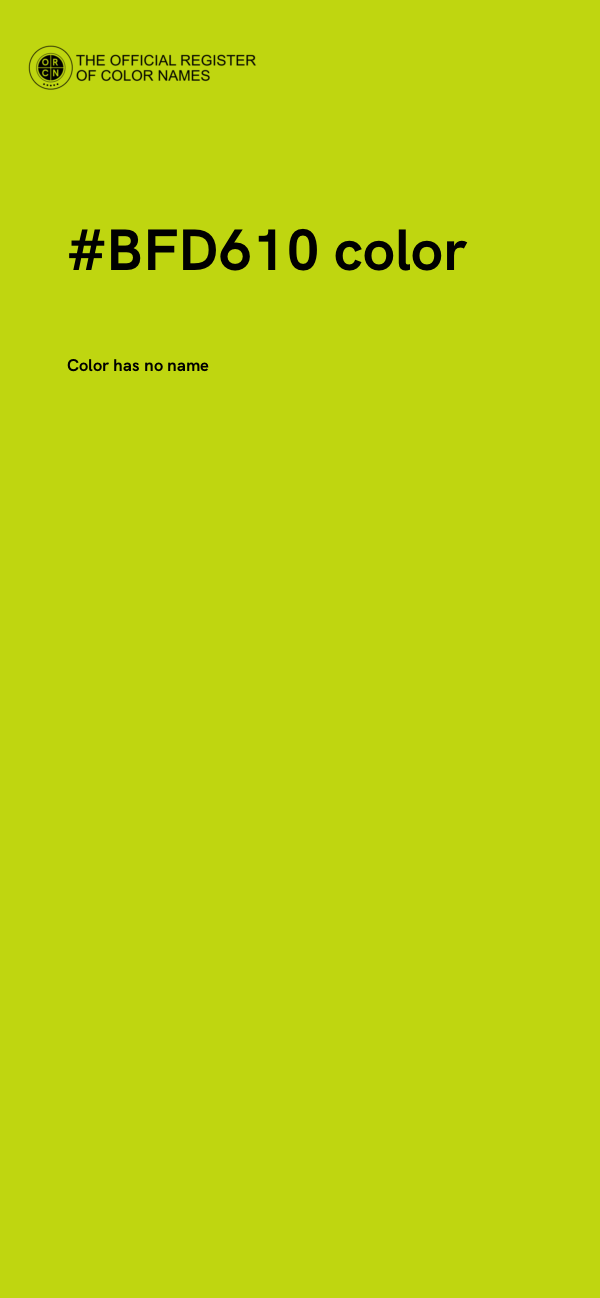 #BFD610 color image