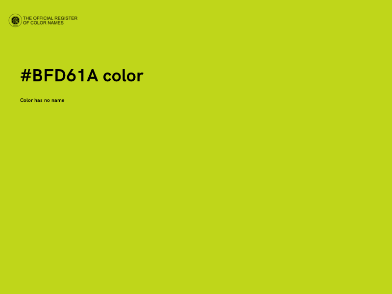 #BFD61A color image