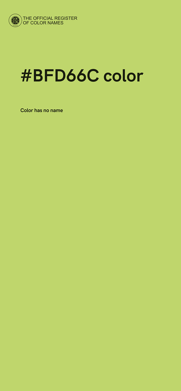 #BFD66C color image