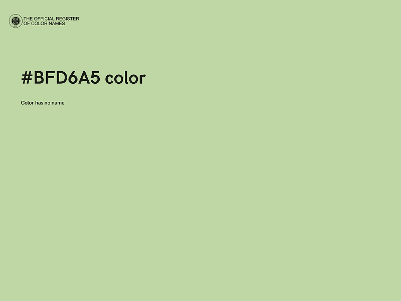 #BFD6A5 color image