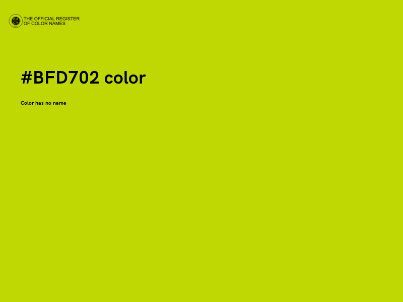 #BFD702 color image