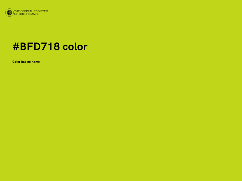 #BFD718 color image