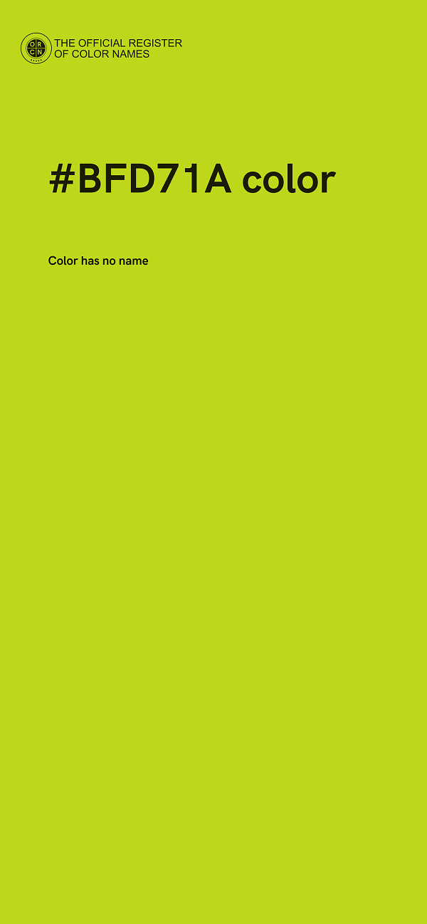 #BFD71A color image