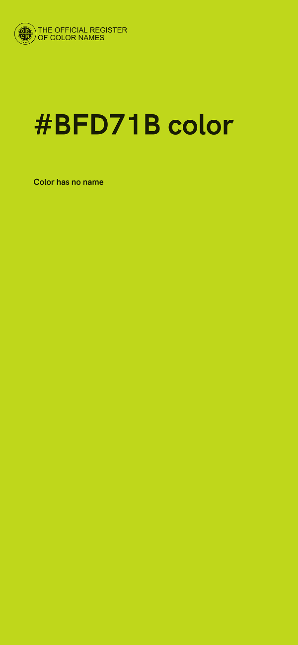 #BFD71B color image