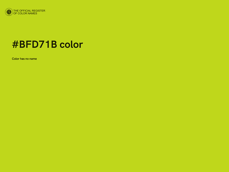 #BFD71B color image