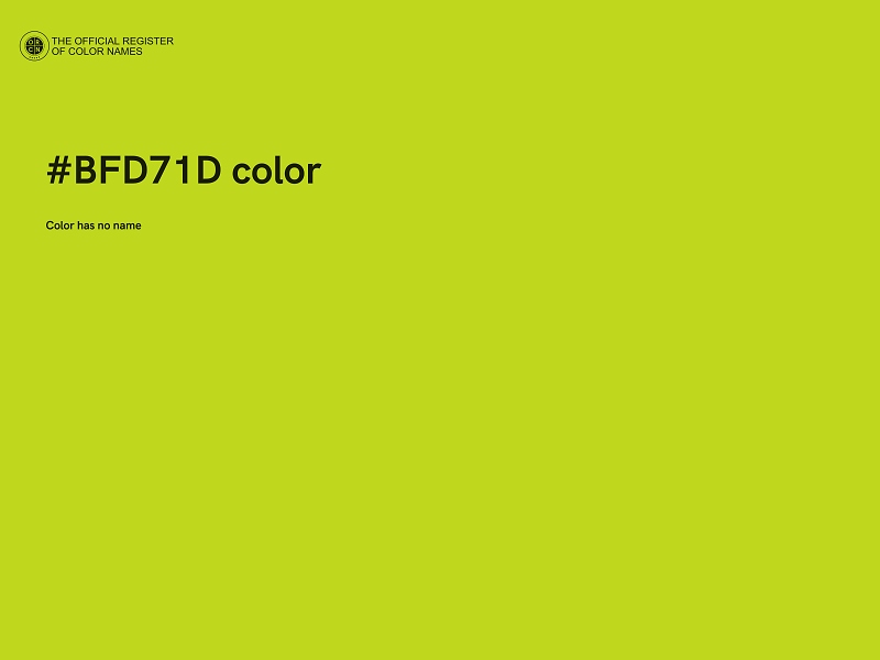 #BFD71D color image