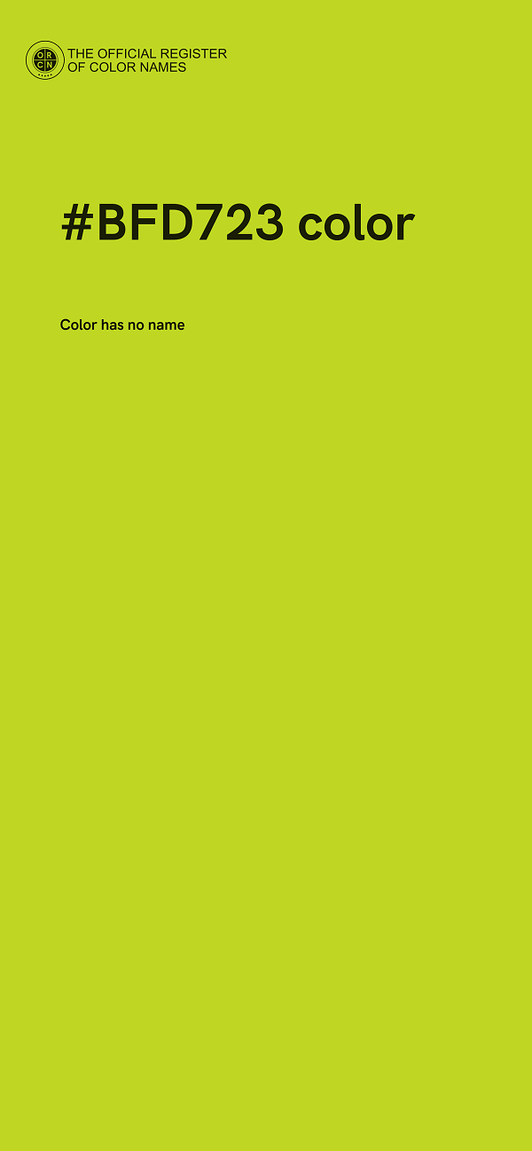 #BFD723 color image
