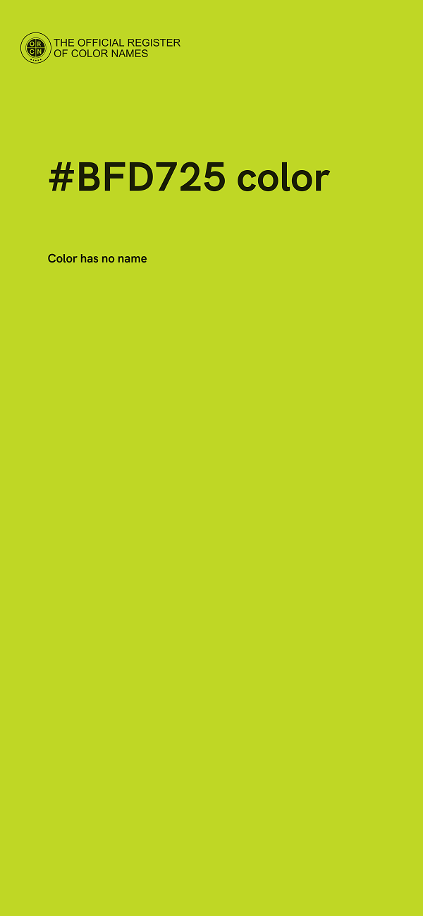 #BFD725 color image
