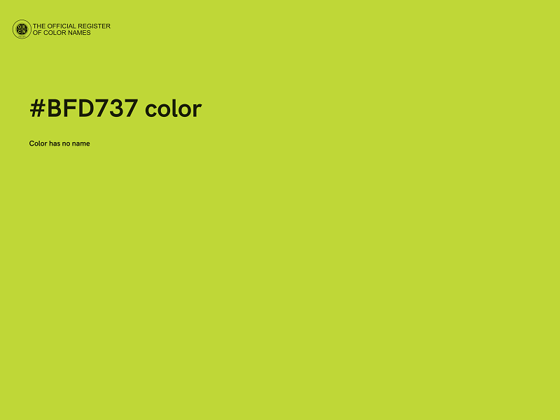 #BFD737 color image