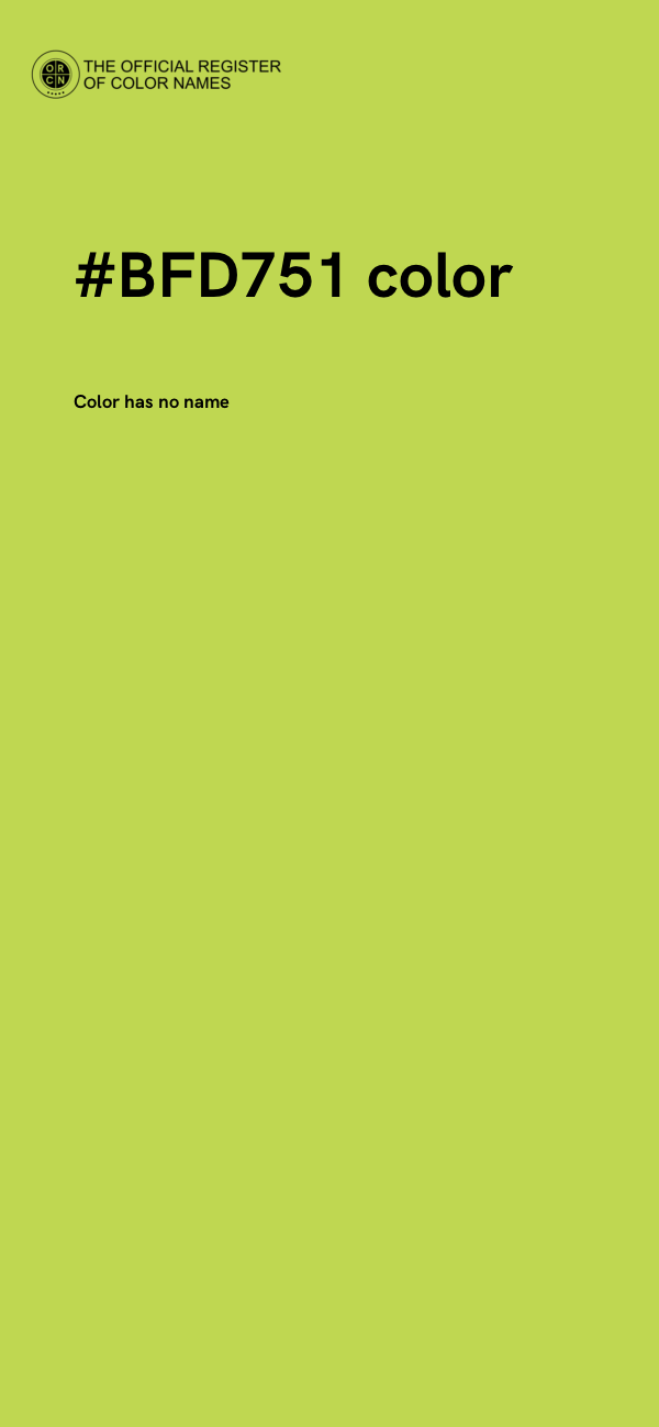 #BFD751 color image