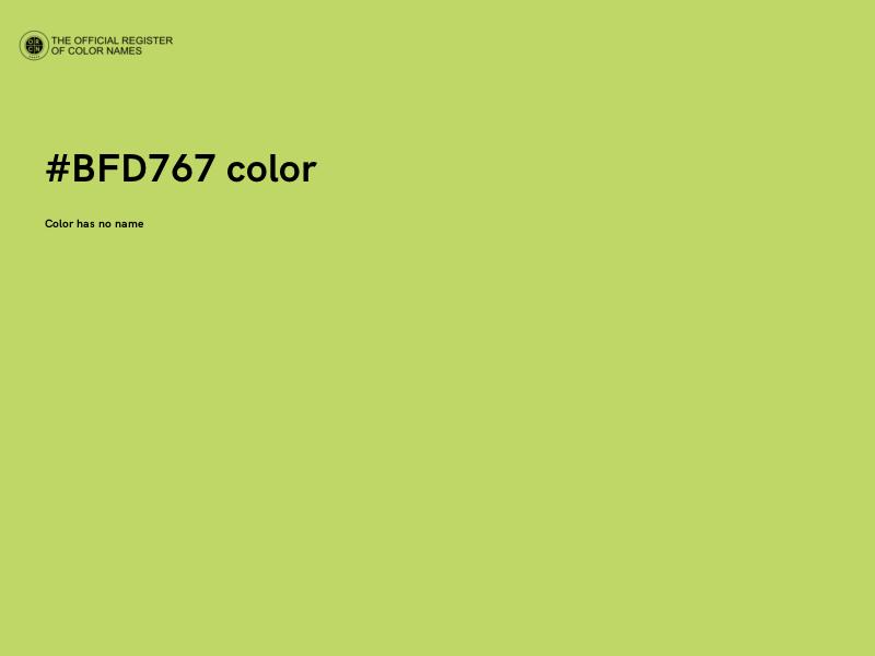#BFD767 color image