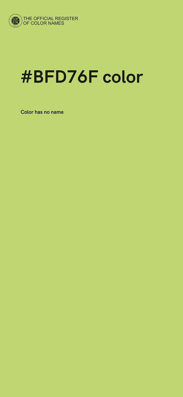 #BFD76F color image