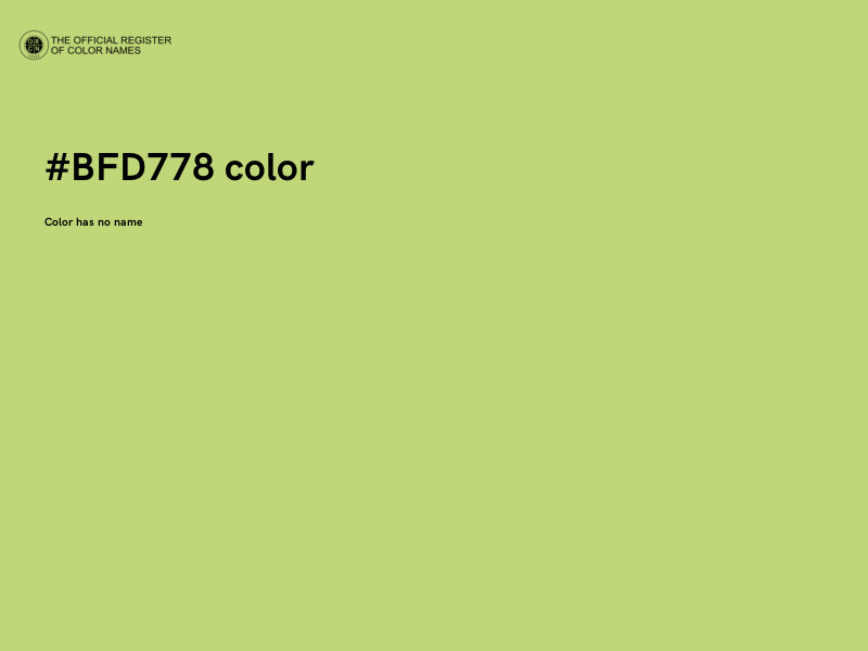 #BFD778 color image