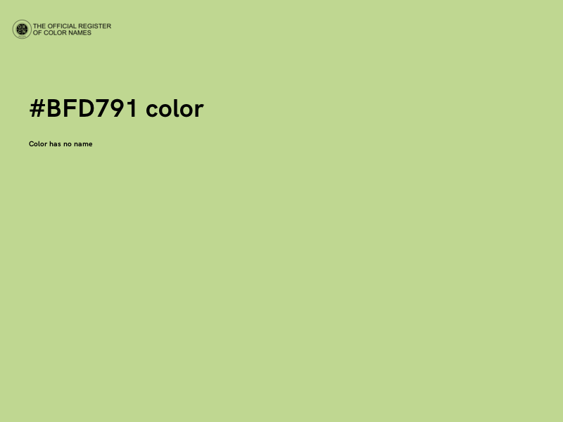 #BFD791 color image