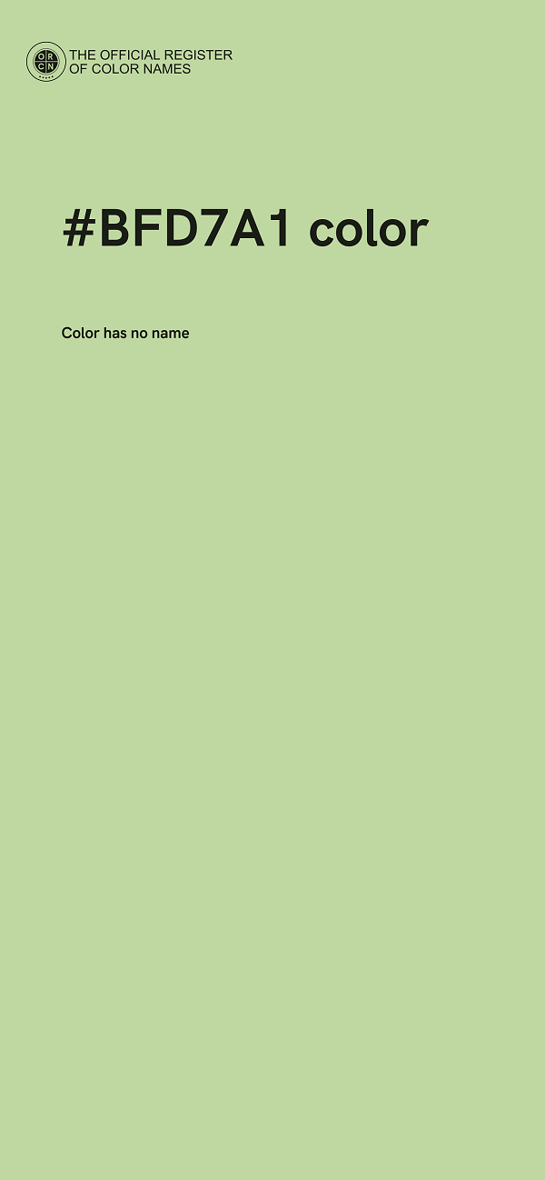 #BFD7A1 color image