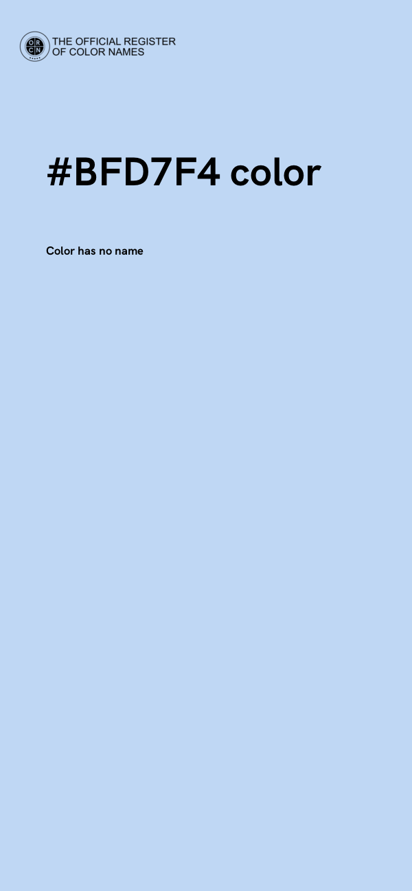 #BFD7F4 color image