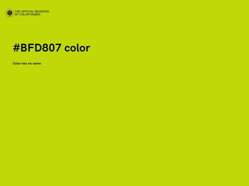 #BFD807 color image
