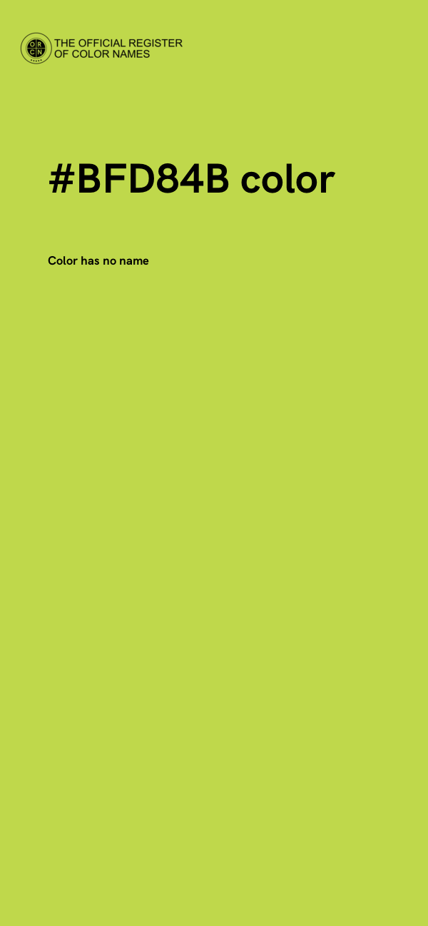 #BFD84B color image