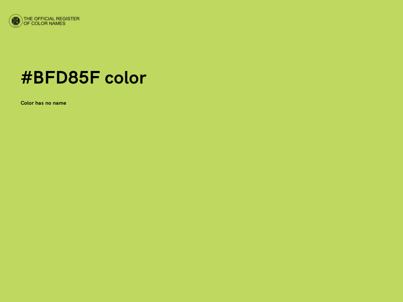 #BFD85F color image