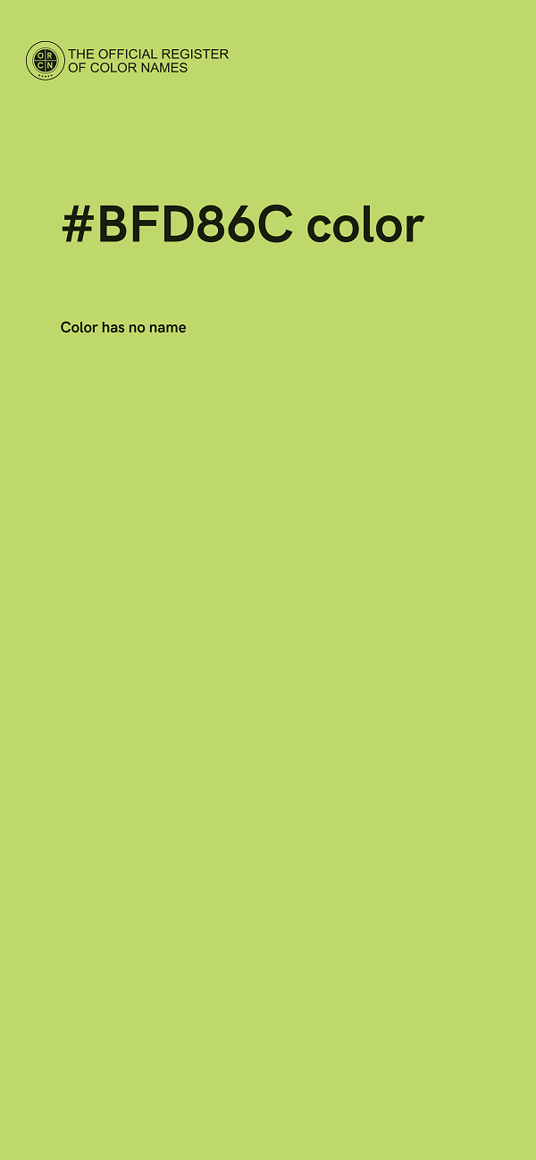 #BFD86C color image