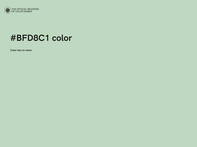 #BFD8C1 color image